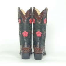 画像4: 【24.0】 バードインレイ 本牛革ウエスタンブーツ 商品番号 JV00003-240 (4)