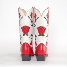 画像4: 【23.0】 ローズインレイ 本牛革ウエスタンブーツ 商品番号 JV00010-230 (4)