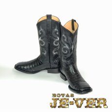 画像1: ［28.0］ ウエスタンブーツ ワニ革 カイマンベリー スクエアトゥ 商品番号 JV266-280 (1)